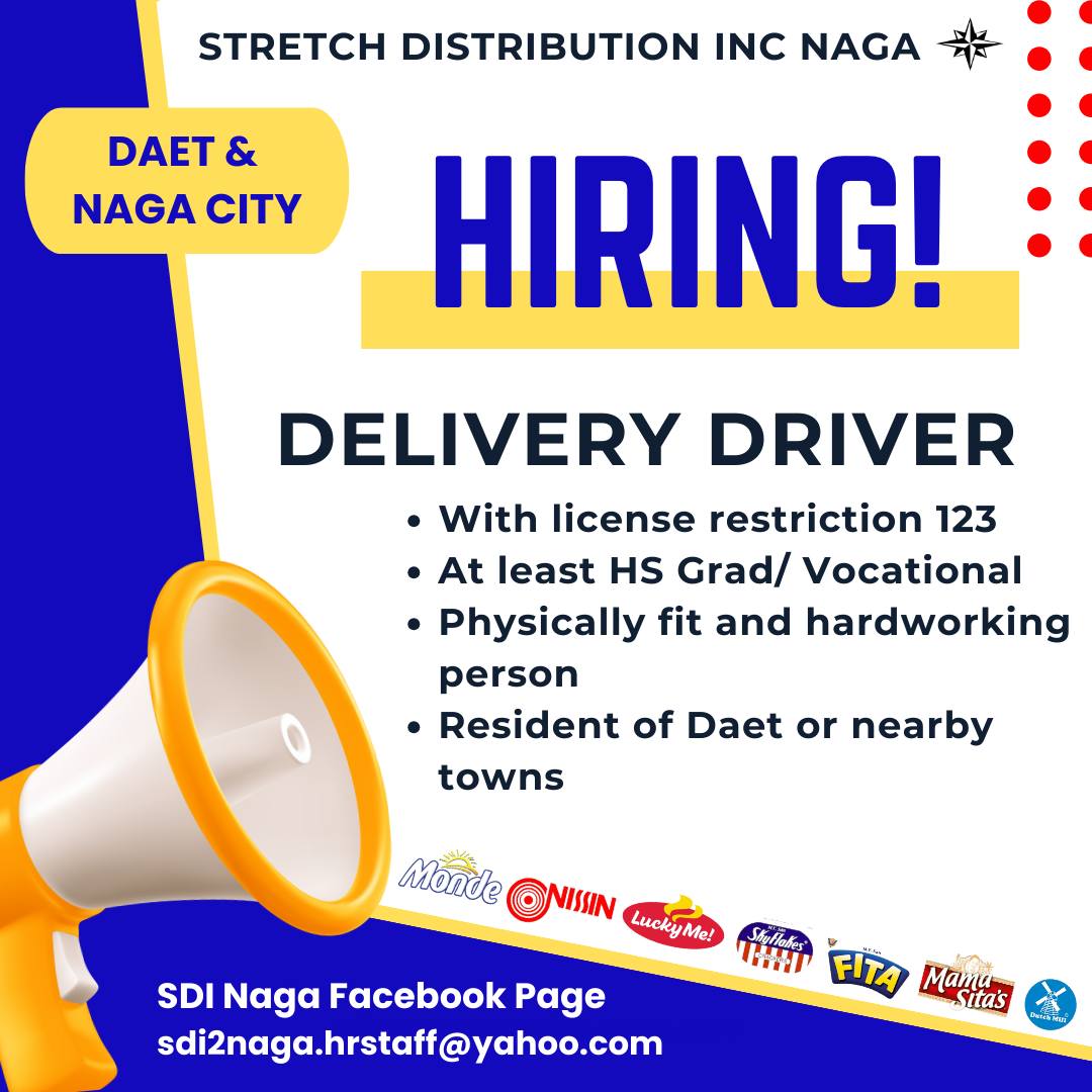 STRETCH DISTRIBUTION INC. NAGA JOB HIRING!!!