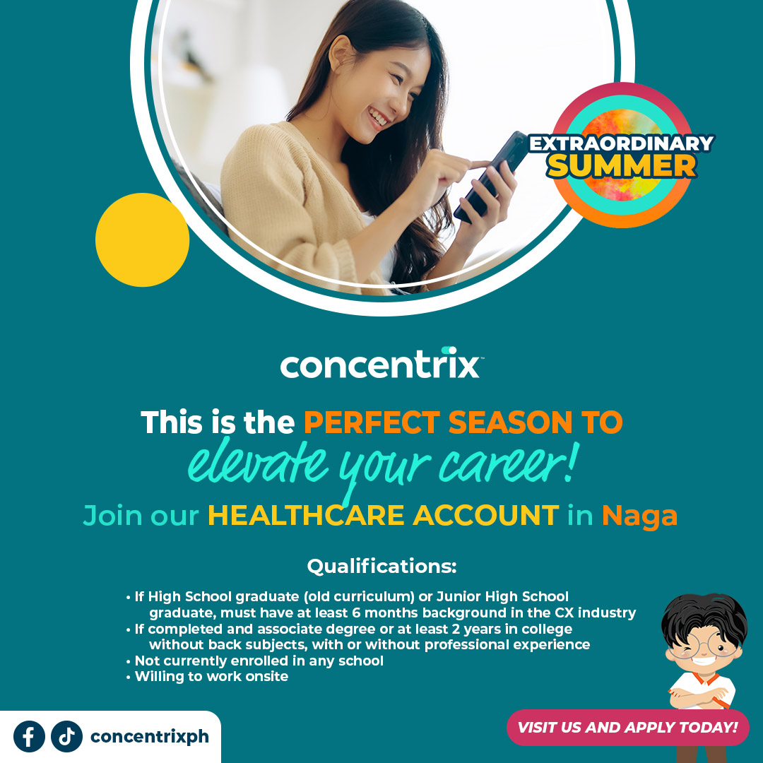 JOB ALERT!!! CONCENTRIX NAGA is OPEN FOR HIRING!