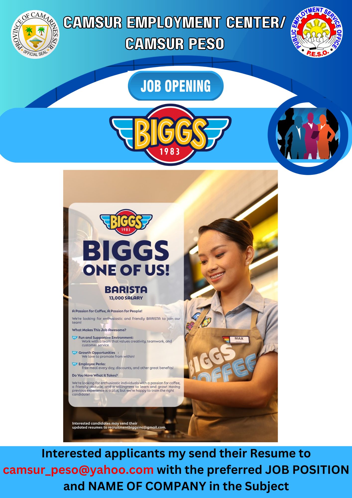 📢 JOB OPPORTUNITIES AWAIT! 🚀 - BIGGS